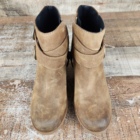 Sorel Joan Of Arctic Wedge II Women Sz 6 Buckle  Brown Leather Bootie NL3490-286 - Picture 9 of 11